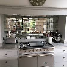 mirror tile backsplash kitchen