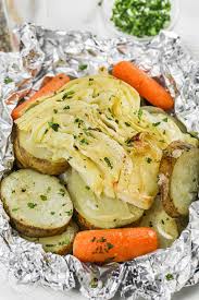 cabbage and potato foil packets easy