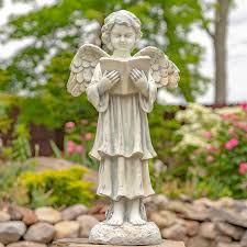 39 Tall Magnesium Angel Statue Reading