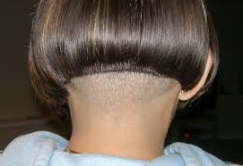 High nape line angled bob cut buzzed very tight at the nape. Pin On Hair Super Short Napes