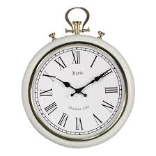Mille Pocket Style Wall Clock In White