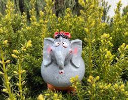 Ceramic Outdoor Decor Garden Elephant