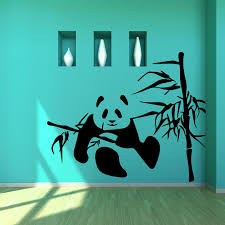 Wall Decal Panda On A Bamboo Madasouq Com