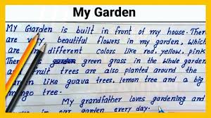 write english paragraph on my garden