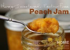 peach freezer jam honey sweetened and