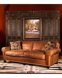 Weathered Ranch Western Leather Sofa