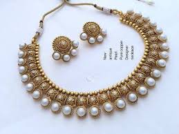 new antique gold pearl necklace 10
