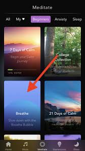 Calm app in dark mode (ios 13+) where to find home screen features in the app; How To Use Calm The Apple Award Winning Meditation App