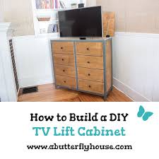 how to build a diy tv lift cabinet a