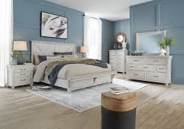brashland linen king panel bedroom set