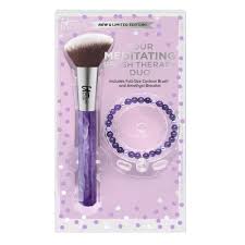 gemstone makeup brush therapy gift set