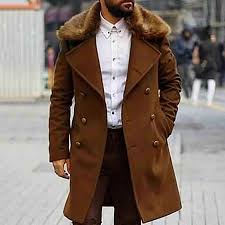 Long Jacket Fur Collar Trench Coat