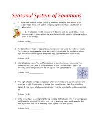 Seasonal System Of Equations 1