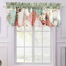 Blue Rod Pocket Window Valance