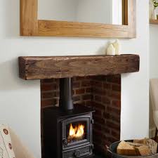 rustic floating fireplace mantel 5x6