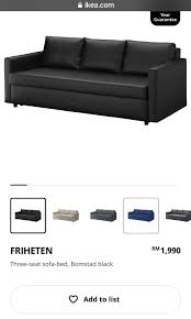 Friheten Ikea 3 Seat Sofa Bed Preloved