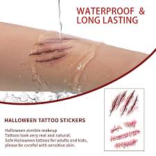 halloween scar temporary tattoos bezall