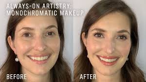 how to rosy monocromatic makeup look