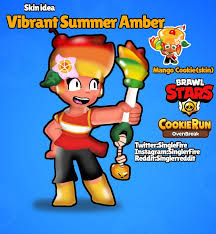 Skins change the appearance of a brawler, and in some cases the animation of a brawlers attacks. Skin Idea Vibrant Summer Amber Brawlstars