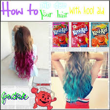 How To Dip Dye Your Hair In Kool Aid Kool Aid Hair Kool