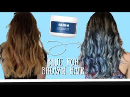 overtone blue for brown hair coloring