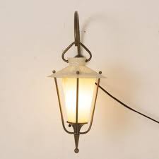 Mid Century Lantern Style Wall Light By