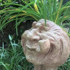 Muggly Statue Face Statue Planter Holds