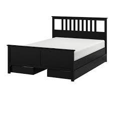 Zinus karthik upholstered platform bed. Hemnes Bed Frame With 4 Storage Boxes Black Brown Luroy Queen Ikea