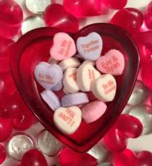 Image result for sweetheart candy in a bowl