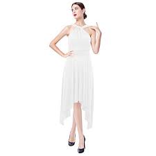 Obeeii Women Irregular Hem Bandage Dresses Sexy Multi Way Evening Gowns Elegant Bridesmaid Wedding Party Prom Cocktail Dress White S