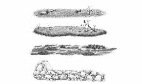 how to draw gr ground and rocks