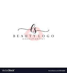 letter ls watercolor lips premade logo