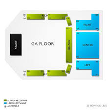 20 Monroe Live 2019 Seating Chart