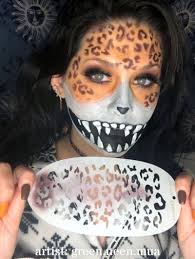 leopard spots makeup stencil stencil 1