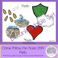 Come Follow Me 2019 Primary Song Faith Flipchart Visual Aid Digital Download