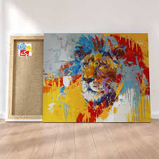 Painting By Numbers Colored Lion