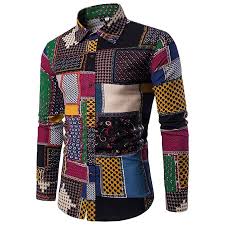 Modoqo Cotton Shirts For Men Long Sleeve Plus Size Button Down Collar Shirt Top