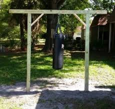 heavy bag stand outdoors