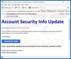 account security info update email scam