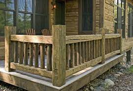 rustic deck porch railing designs