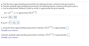 linear approximating polynomial