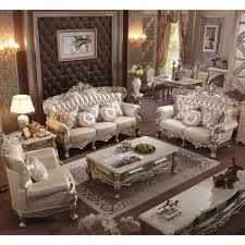 Royal Classic Leather Sofa Set Living