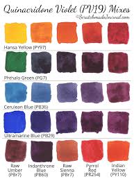 Watercolor Comparison Quinacridone Violet Pv19 Plus A