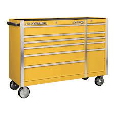 double bank roller cabinet yellow