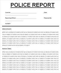 Police Incident Report Template Free Incident Report Template Injury