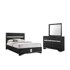 Regata Black 5 Piece Queen Bed Set