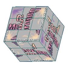 good morning cubes photo cube 3d