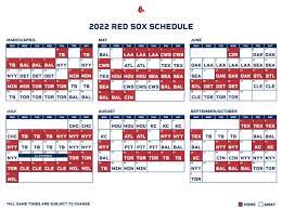 boston red sox release 2022 schedule