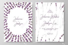 Wedding Invitation With Lavenders Cards Templates For Save The