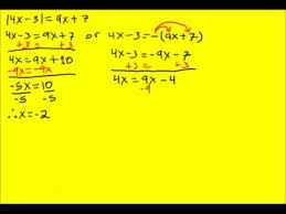 Absolute Value Solving Absolute Value